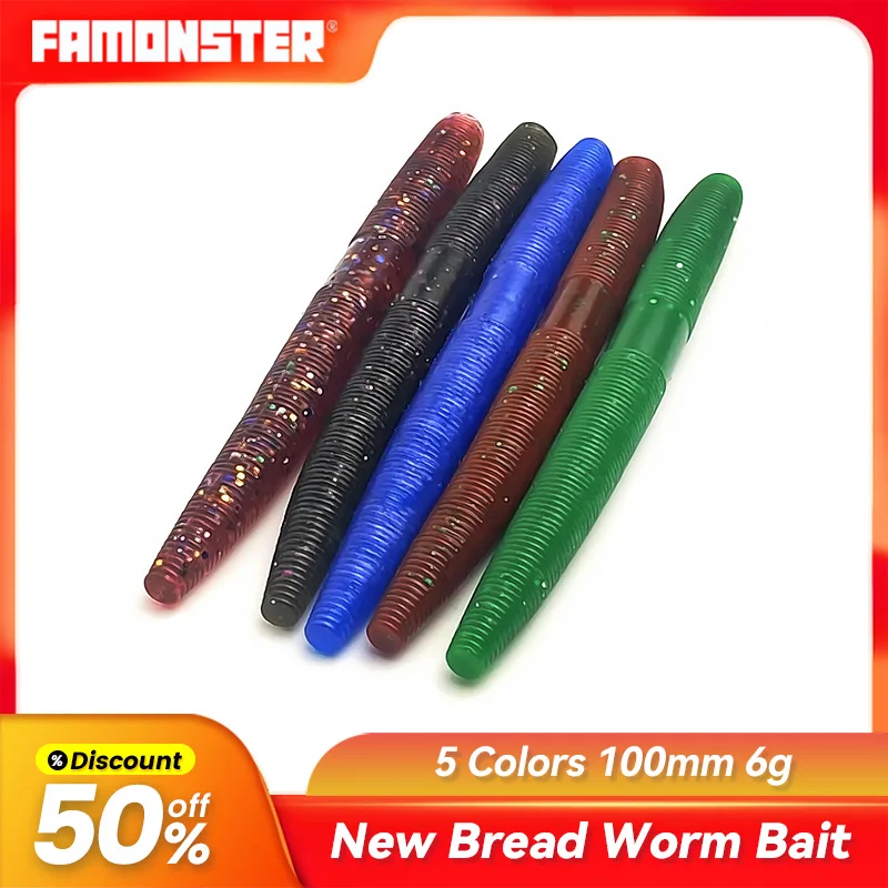 

Famonster Fishing Trout senko worm lure Soft Baits Artificial Earthworm Wobblers Plastic Souple Silicone Wacky Rig Weightless