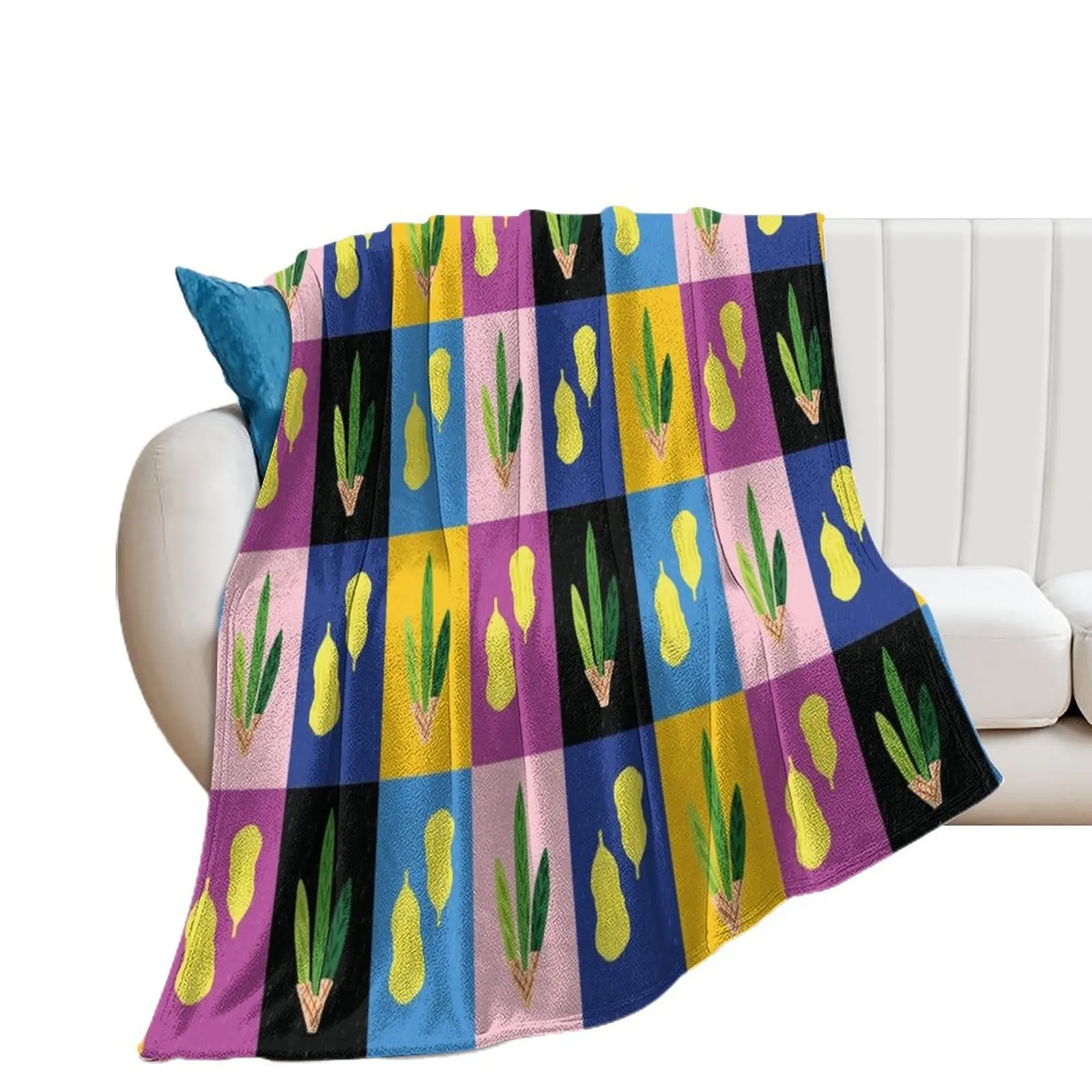 Lulav & Etrog Ridley Road Pop Art Grid Throw Blanket warm for winter Weighted warm winter Blankets