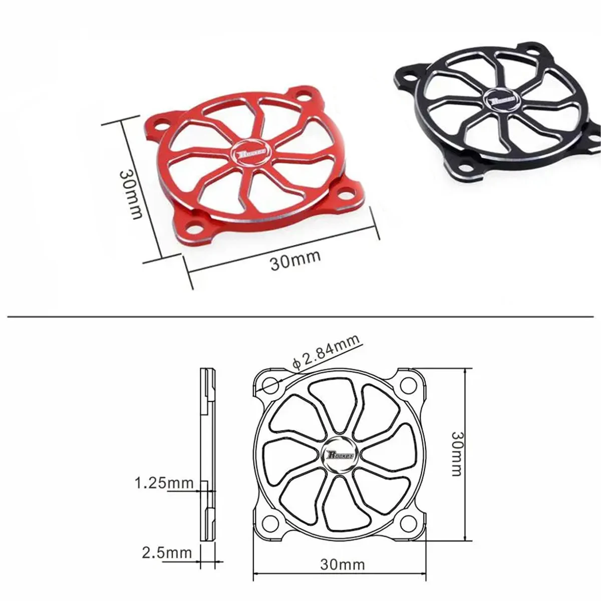 30/40mm ze stopu aluminium zdalnie sterowany silnik ESC chłodzenie pokrywa wentylatora rozpraszania ciepła osłona ochronna chłodnica ochronna część