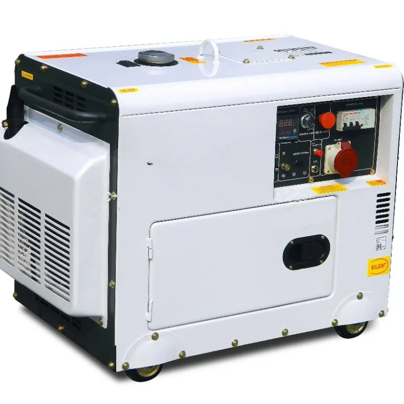 Silent diesel generator 5KW three-phase 7000W construction site emergency automatic household small power supply 380V