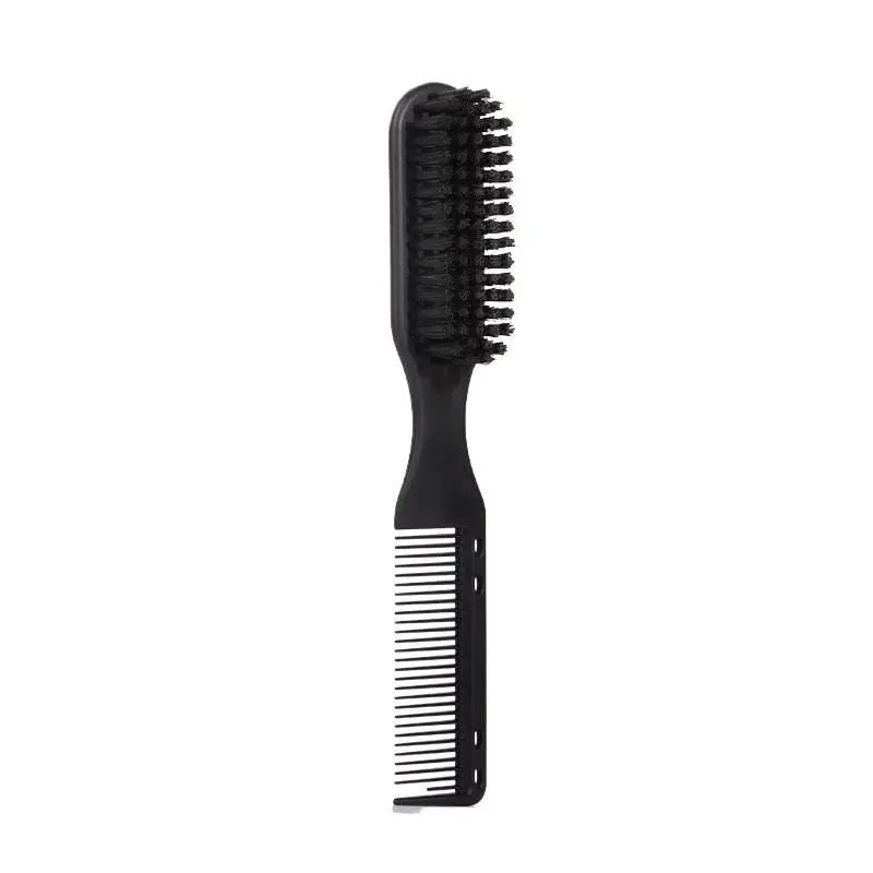 1 Stück 2-in-1 Haar- und Bartbürste mit weichen Nylonborsten und integriertem Kamm, perfekt für die tägliche Pflege von Männern, für den Barbierbedarf und den Heimgebrauch. – Detail 6