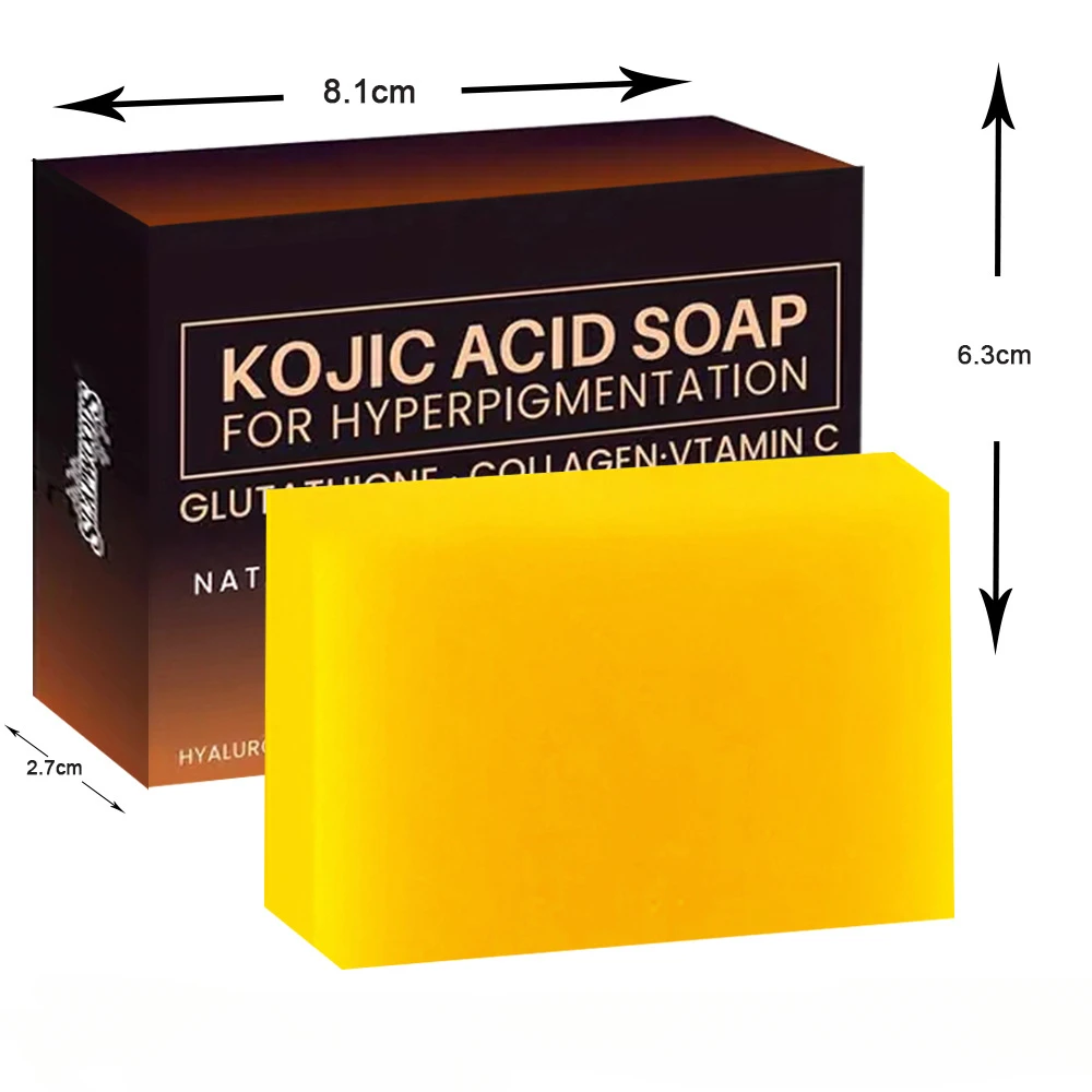 Kojic Acid Soap Original Handmade Whitening Soap Skin Lightening Bleaching Glycerin Deep Cleaning Brighten Skin Soap