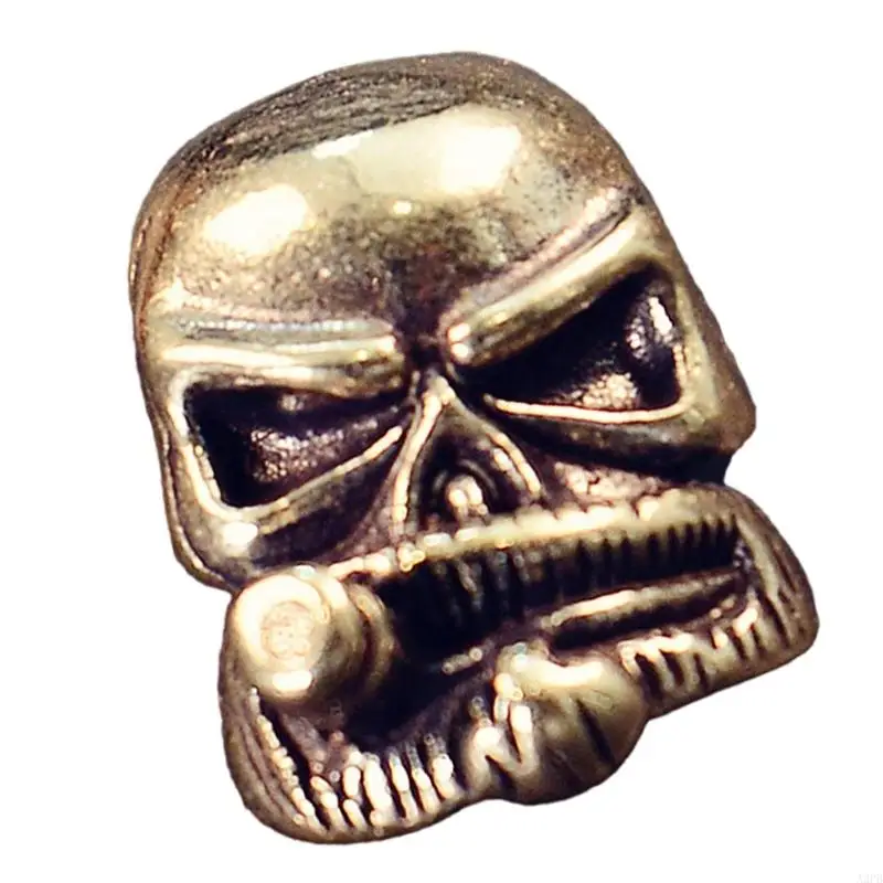 خرز جمجمة منحوت لصناعة إكسسوارات ساحرة فريدة ومقتنيات فنية ذات فتحات كبيرة لعشاق باراكورد #4