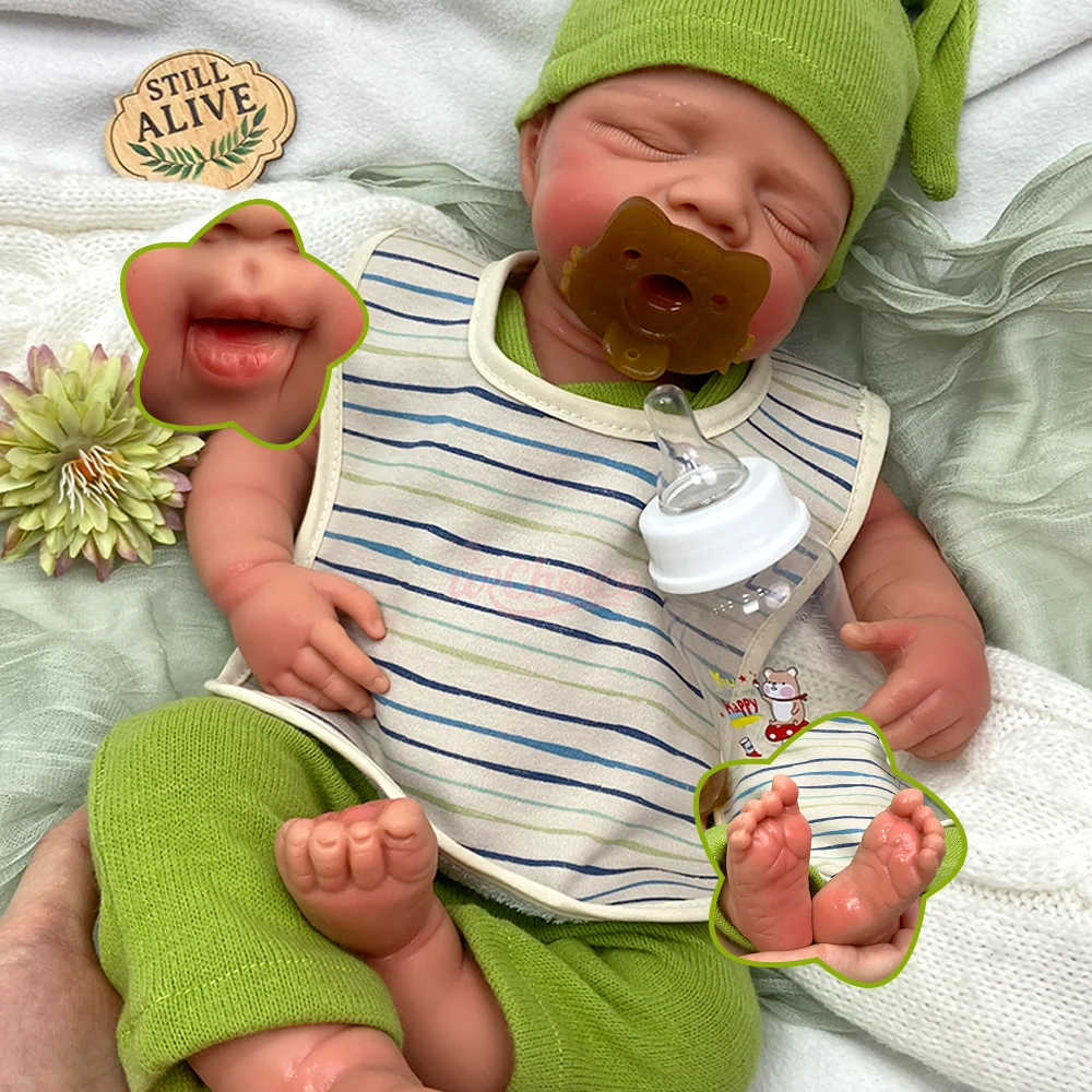 

Раскрашенные/Неокрашенные силиконовые куклы реборн для девочек и мальчиков, 50 см, полностью из мягкого силикона, куклы-новорожденные, реалистичные коллекционные художественные куклы-реборны