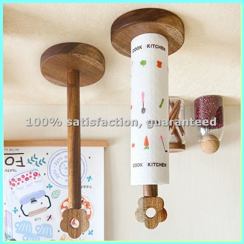 Paper Towel Stand Punch-Free Free Standing Movable Flower-Shaped Bathroom-AD23