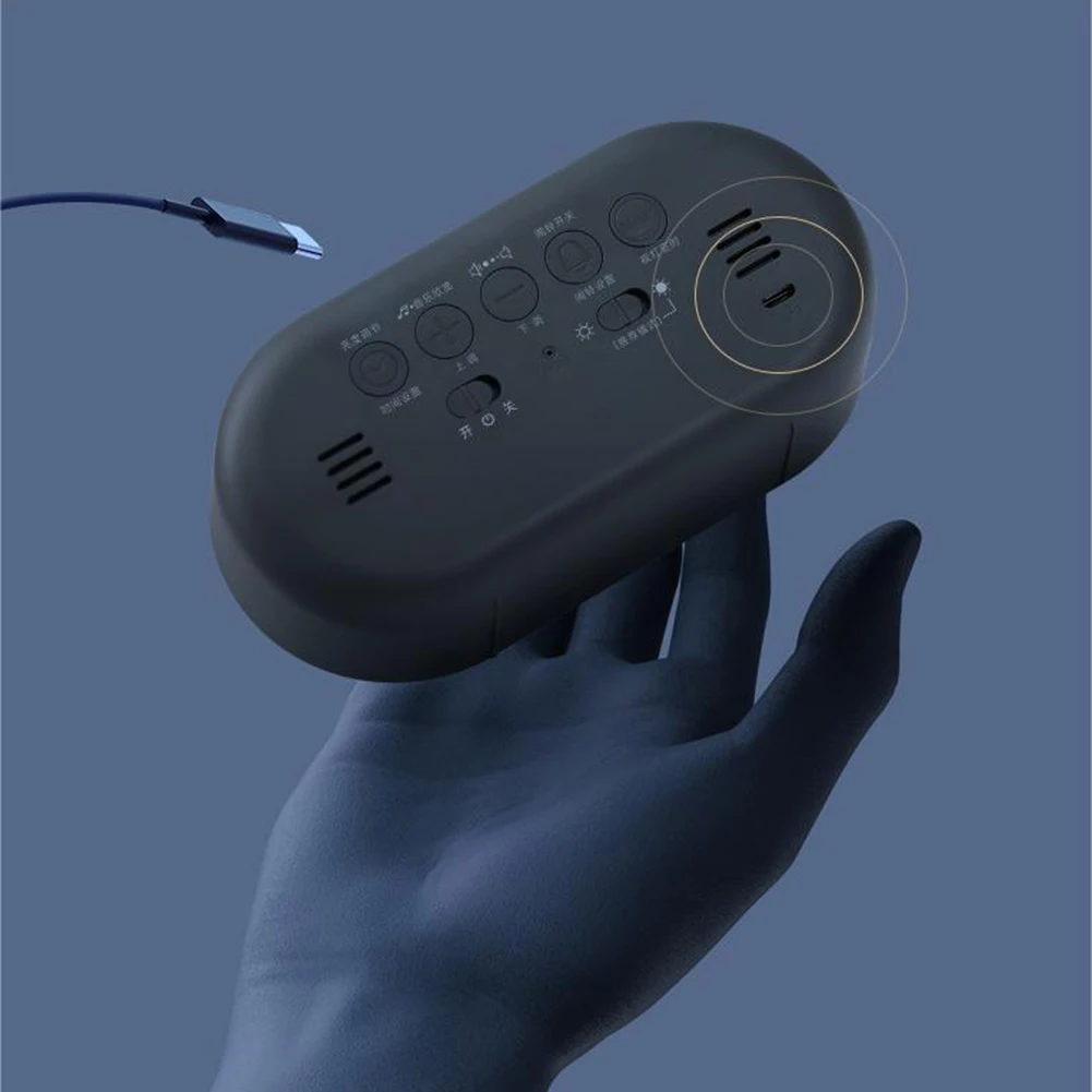 

Обустройство дома Будильник Термостаты Ночник ABS Черный дизайн Настольные часы Зеленый светодиод Музыка Цифровая