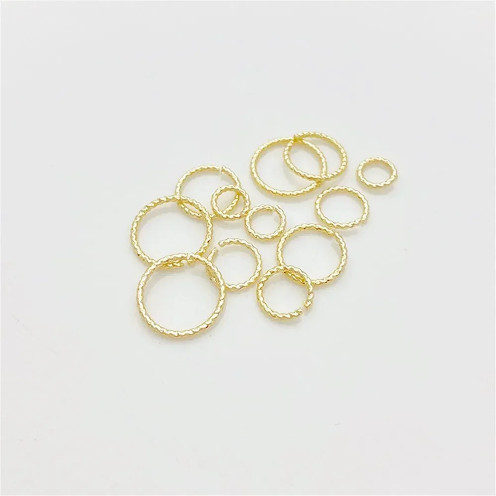 14K Gold-coated Twist Open Loop Closed Loop Single Circle Diy Bracelet Necklace Connecting Ring Jewelry Material Accessories - Detail 1