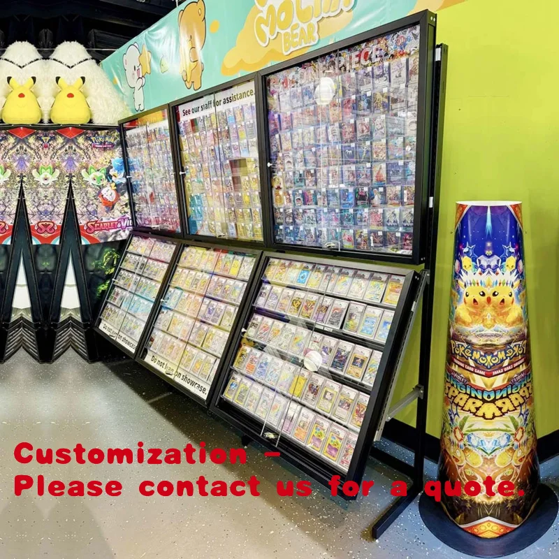 custom.Factory Transparent Acrylic Metal Trading Card Display Collectible Baseball Sports Card Box Acrylic and Metal Displa