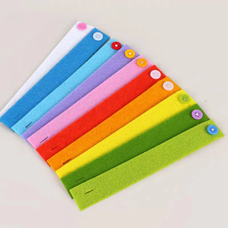 10/20/30pcs Felt Button Toy Motor Skill Development Fine Training Learn To Dress Practice Aid