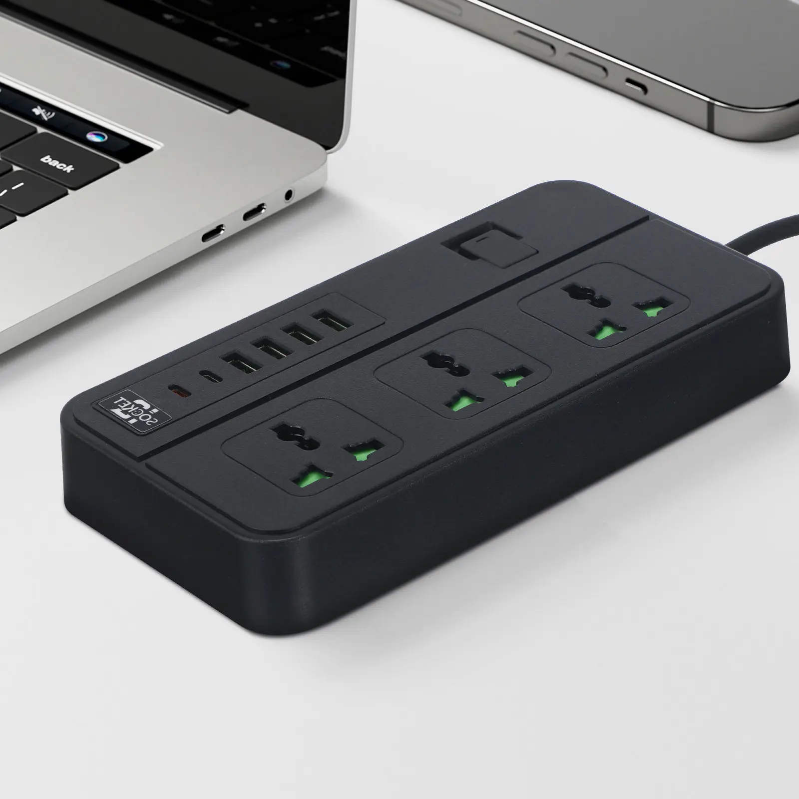

Универсальный сетевой фильтр-удлинитель с USB Type-C портами для зарядки, плоский, с вилкой AU, портативный, со стабильным выходом, многофункциональная розетка
