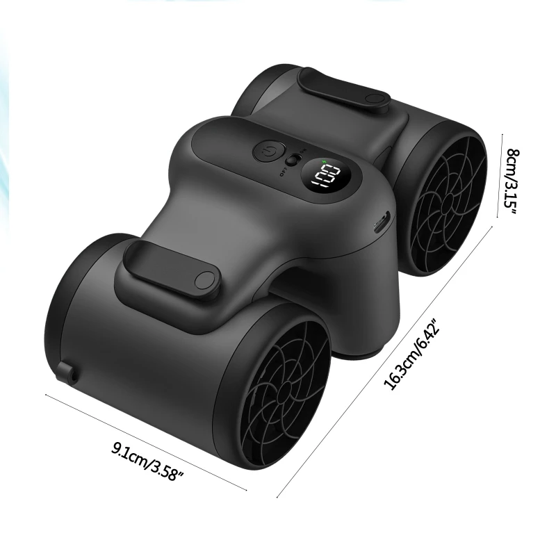 Mini Waist Fan Hands-free Wearable Cooler 10000mAh Battery 3 Speed Adjust Type-C Charging for Outdoor Sports Cleaners