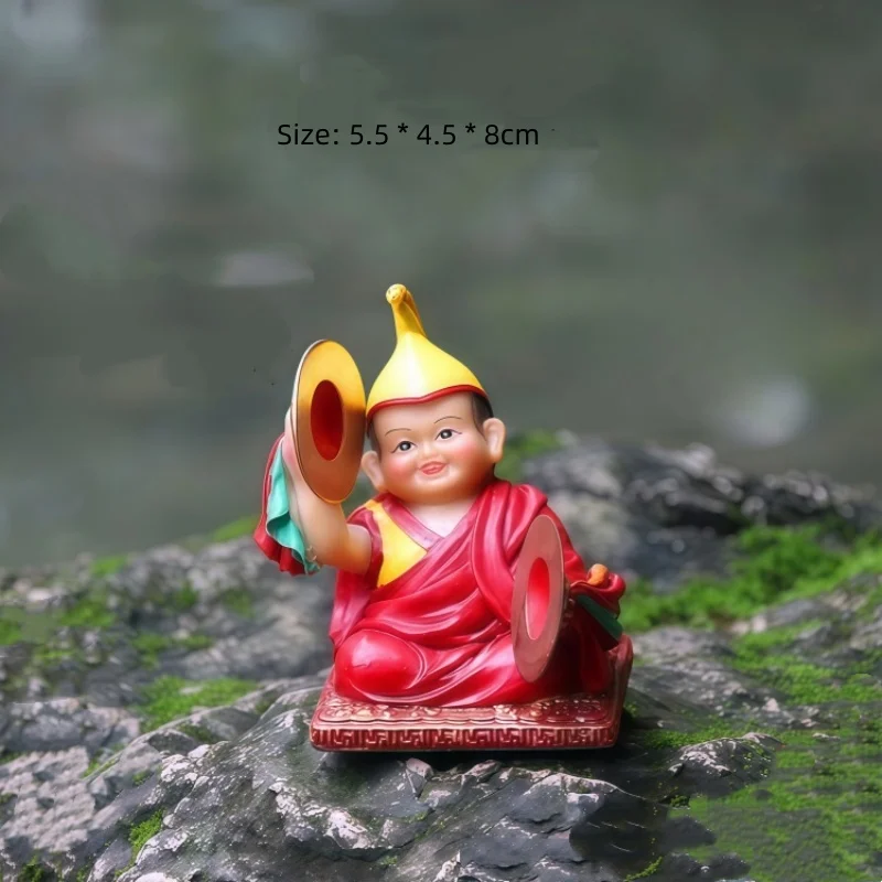 

Tibetan Buddhism Cute Creative Home Decoration Car mounted Lama Ornament Small Monk Statue