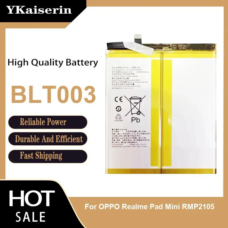 Fast Shipping 6260mAh Tablet Battery BLT003 Hardwearing For Oppo Realme Pad Mini RMP2105
