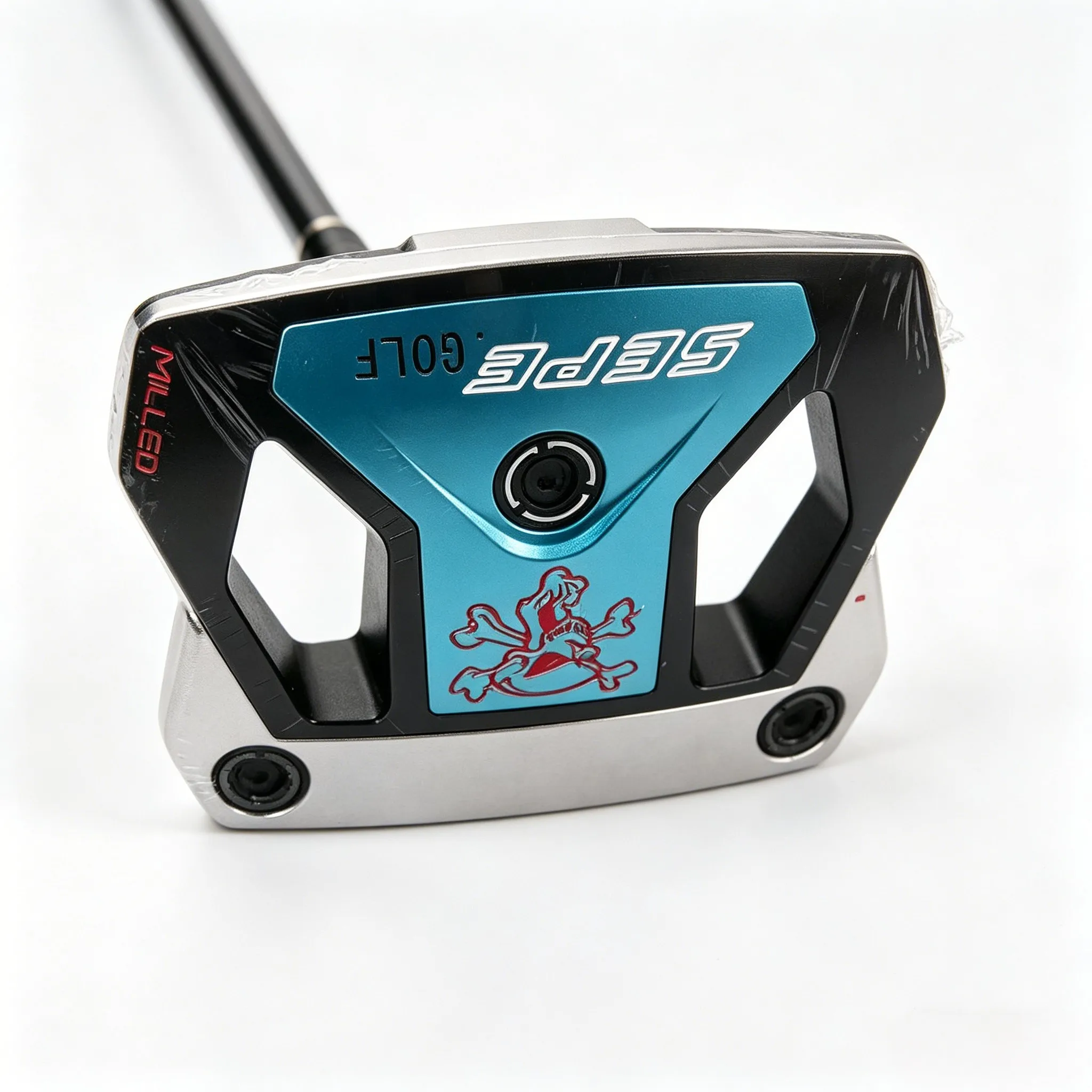 1 pieza NineElenev N Skull Zero Torque Golf Putter, Putter de moda, unisex, con eje de acero negro, 32/33/34/35/36 pulgadas, Auto-Balan