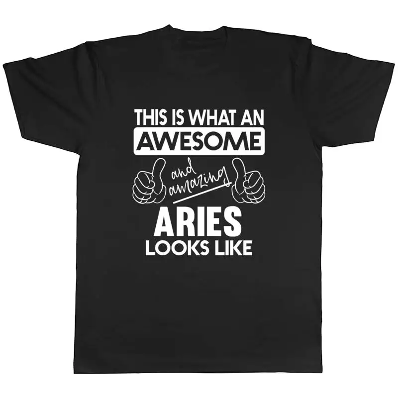 

This is what an Awesome and Amazing Aries Looks Like Mens Unisex T-Shirt Tee