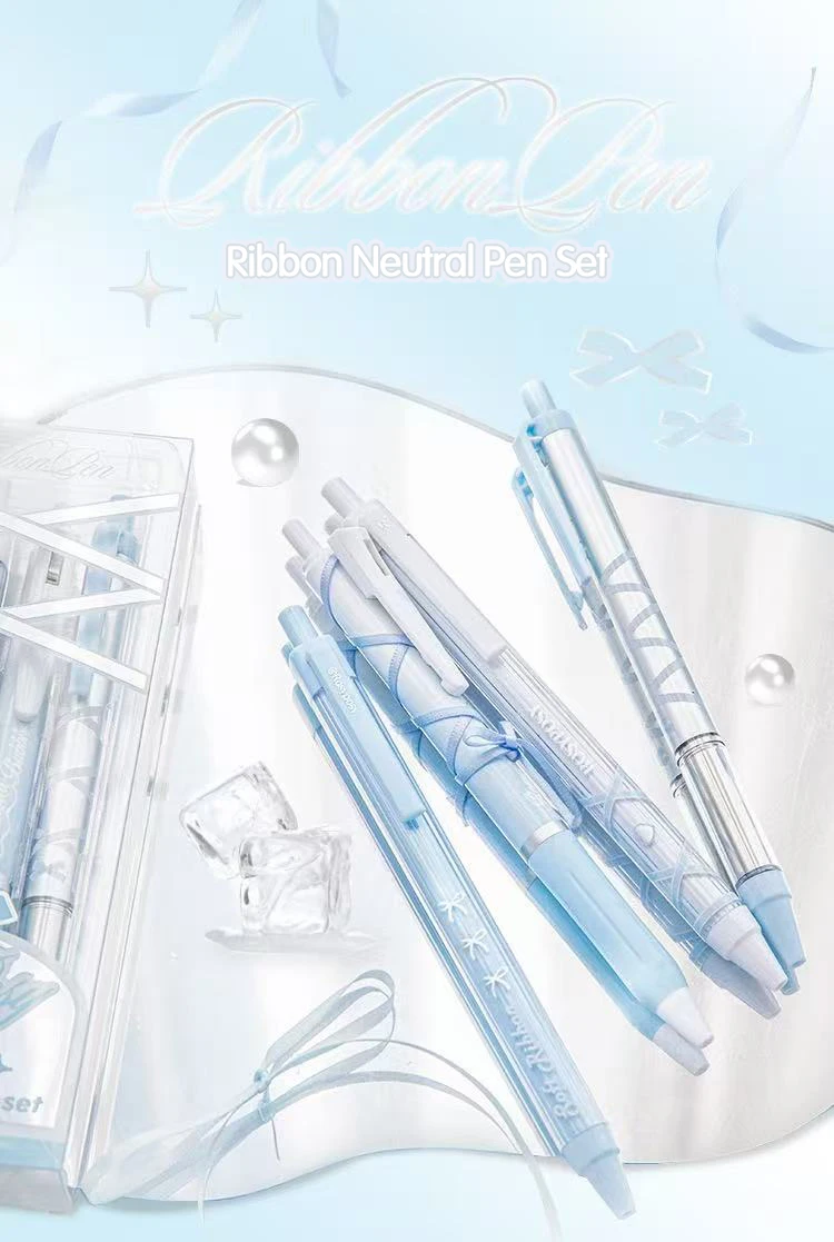 4er-Pack Ballett-Riemen-Stift mit Fragezeichen, Ins-Style Schüler-Druckstift 0,5 mm, Viererpack Schwarzer Neutralstift, Schreibwaren – Detail 1