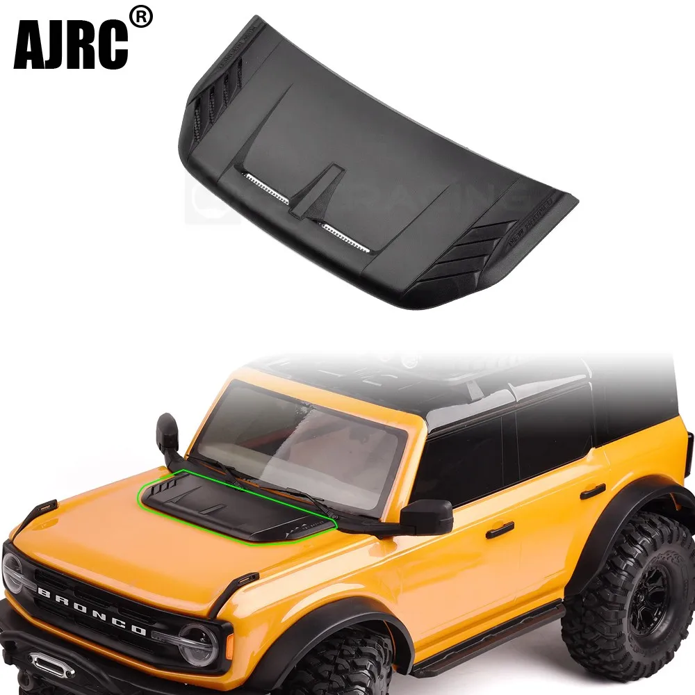 For Traxxas 1/10 Trx-4 New Bronco Trx4 Black Nylon Material Three-dimensional Hood Air Outlet Raptor Engine Hood