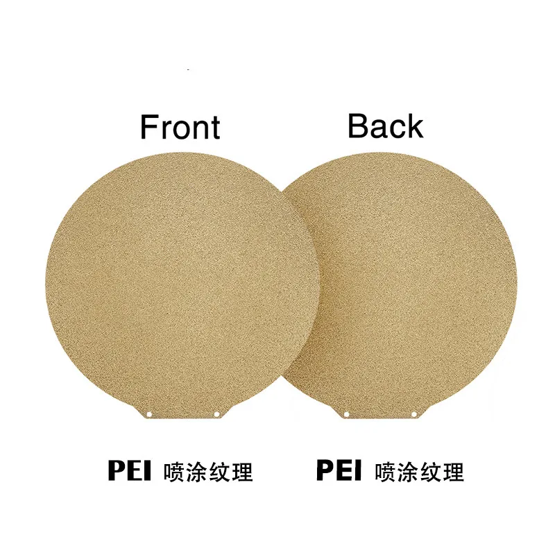 Funssor Round Double-sided Textured PEI Steel Plate 309/270/330mm Dia for Flsun V400/SR/S1 3D Printer