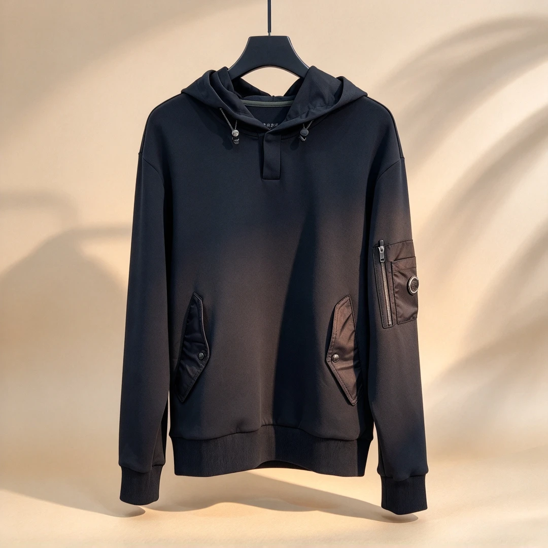 Men's Golf Hooded Sweatshirt 2026 Fall New Korean Style Baseball Long Sleeve Cotton Blend Fleece Lined Kangaroo Pocket Airy Soft