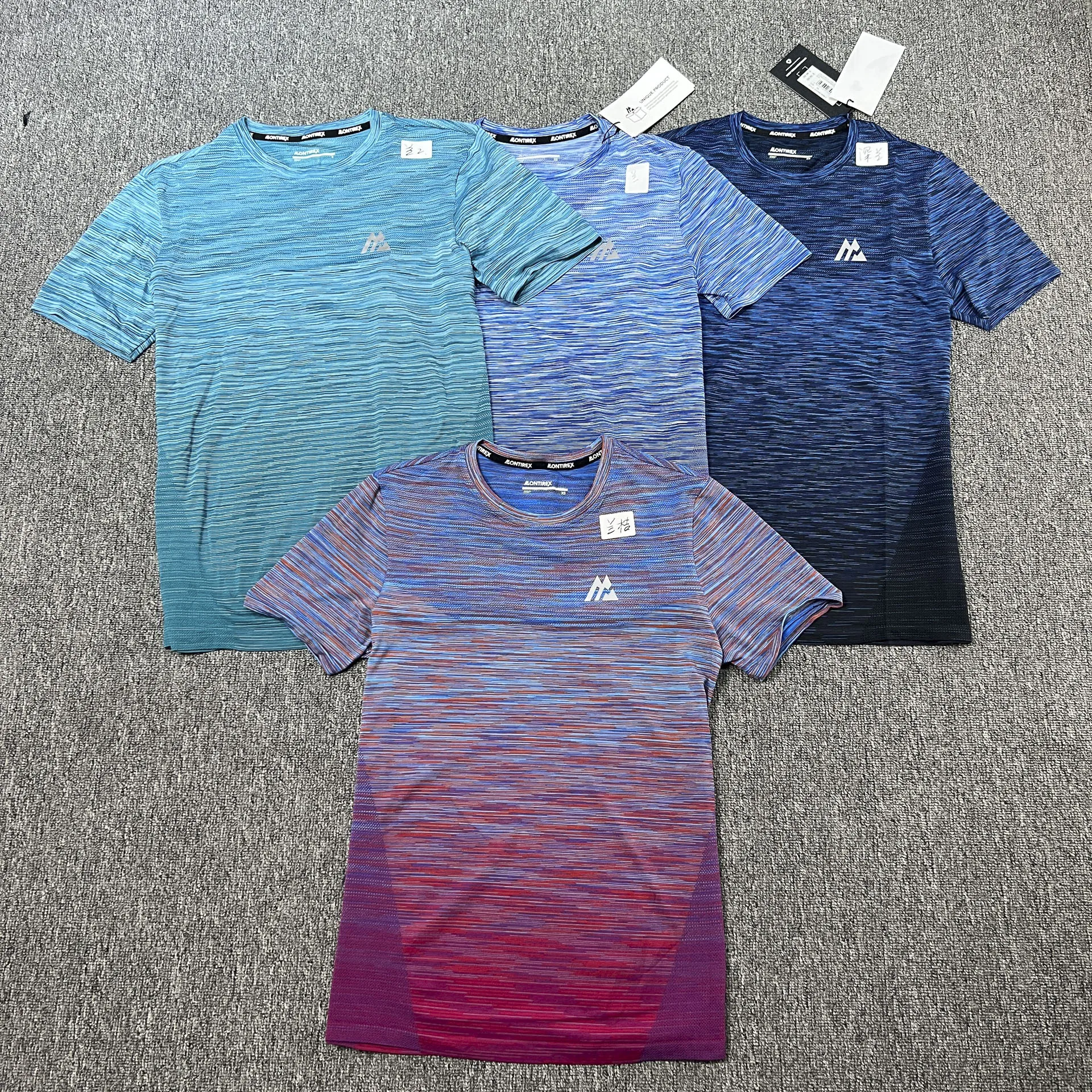 Ultra-Lightweight Quick-Dry Breathable Seamless MTX Blue Series Short-Sleeve T-Shirt for Outdoor Running And Training