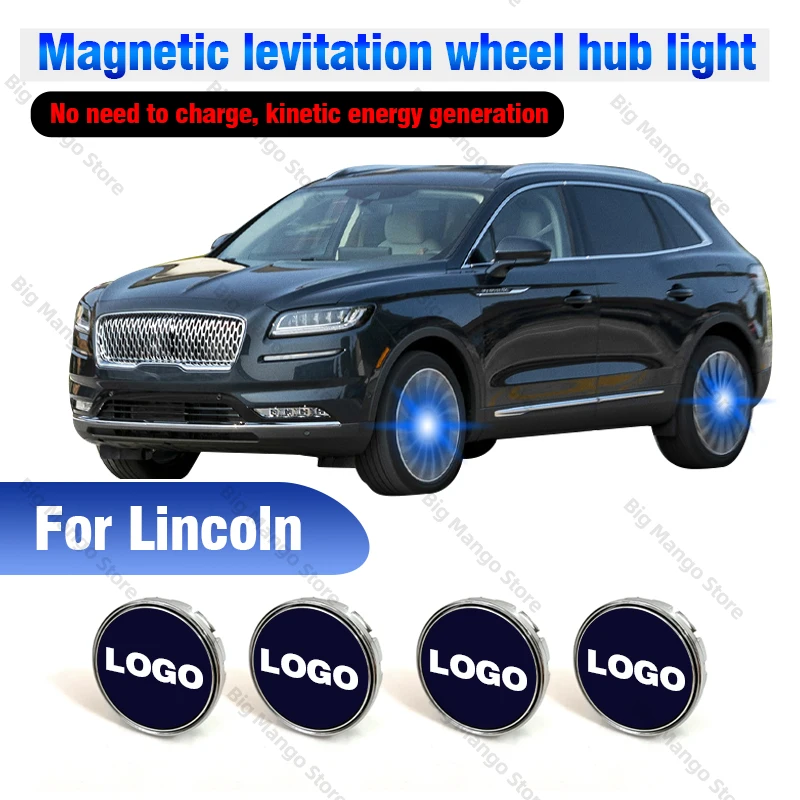 Hub Light Car Wheel Caps Light Center Cover Lighting Cap Floating Illumination LED auto For Lincoln Navigator MKC MKZ MKX