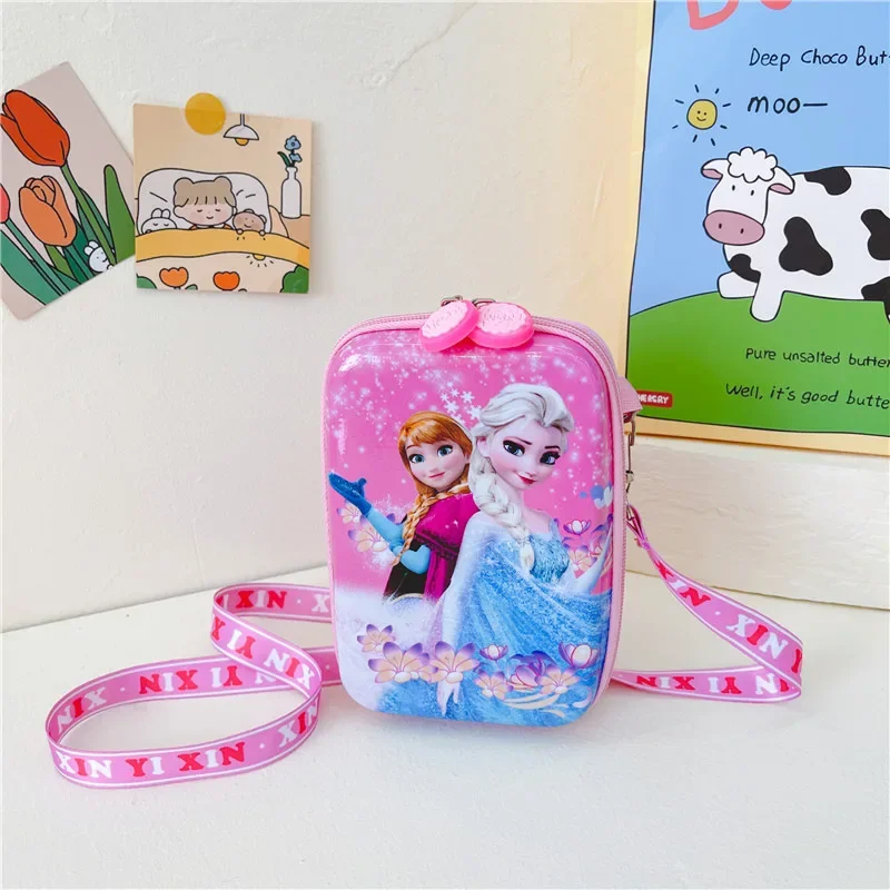 Children's Eggshell Small Bag EVA Hard Crossbody Phone Bag Sanrio Disney Princess Elsa Shoulder Kuromi Kids Boys and Girl