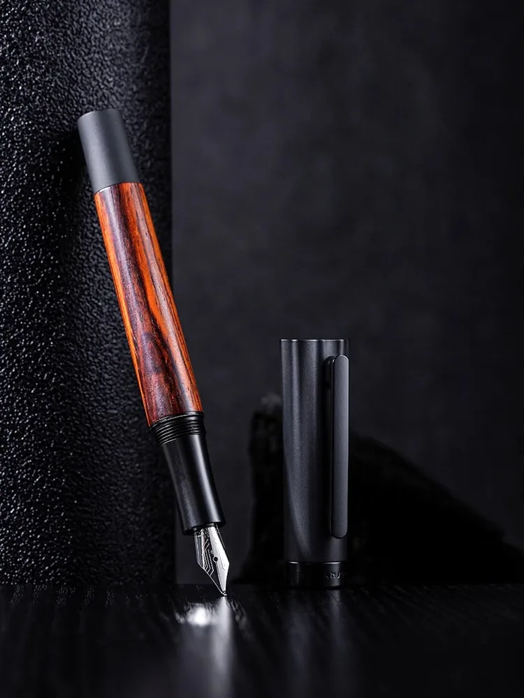 

BANJU Ferris Wheel Series Wooden Pole Plain 55 Curved Bent Nib Fountain Pen Office Writing Supplies Stationery Gift