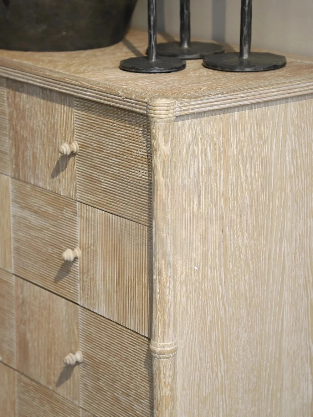 French medieval style solid wood chest cabinet, living room home modern old weathered white simple locker, decorative entrance