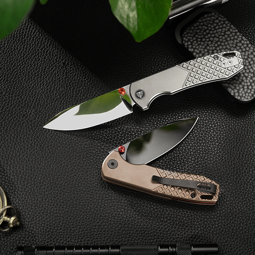 

TRIVISA Pocket Folding Dragonfly-M Knife M390 Blade Titanium Handle Mirror Finished for Camping Outdoor EDC Limited Collection