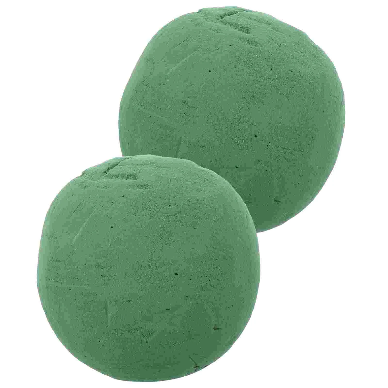 2 Pcs Flower Mud Soccer Balls Foam Flowers Round Floral Sphere Foams for Decoration Wet Sponge Phenolic Resin Office Party