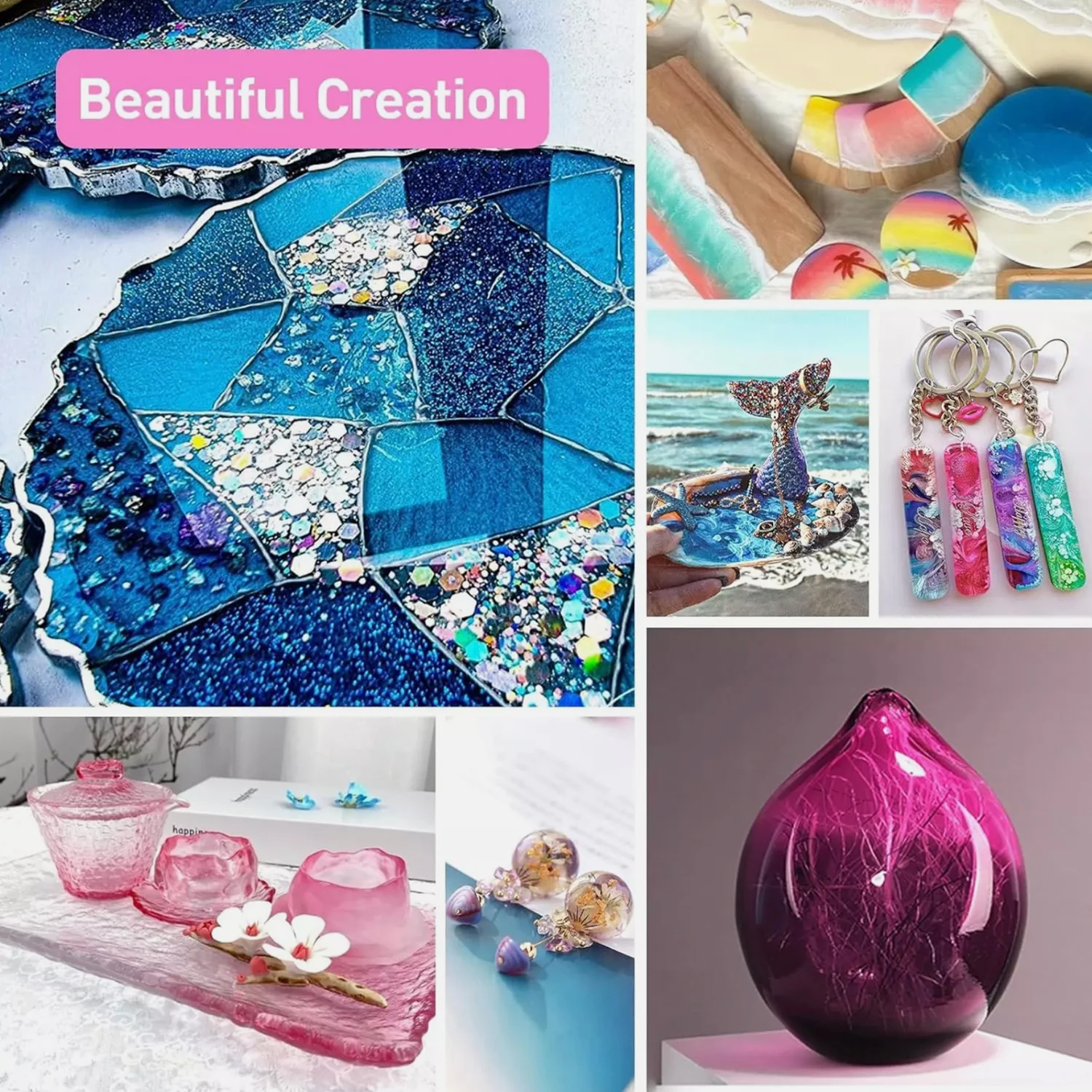 1000ml/2l AB Epoxy Resin High Clarity Fast Drying High Hardness DIY Supplies For Resin Jewelry Making
