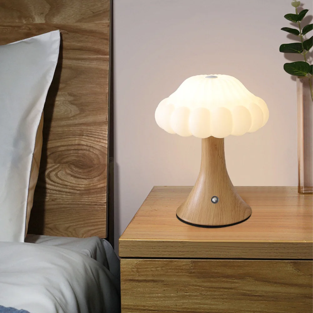 

Creative Mushroom Lamp Bar Bar Cafe Pieces Night Lamp Bedroom Table Lamp Rechargeable Touch Lights