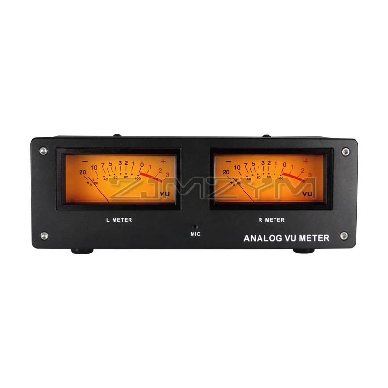 MIC-73 Voice Controlled Square VU Meter Head Level Meter Finished Machine Aluminum Alloy Panel LED Warm Backlight Wiring Free
