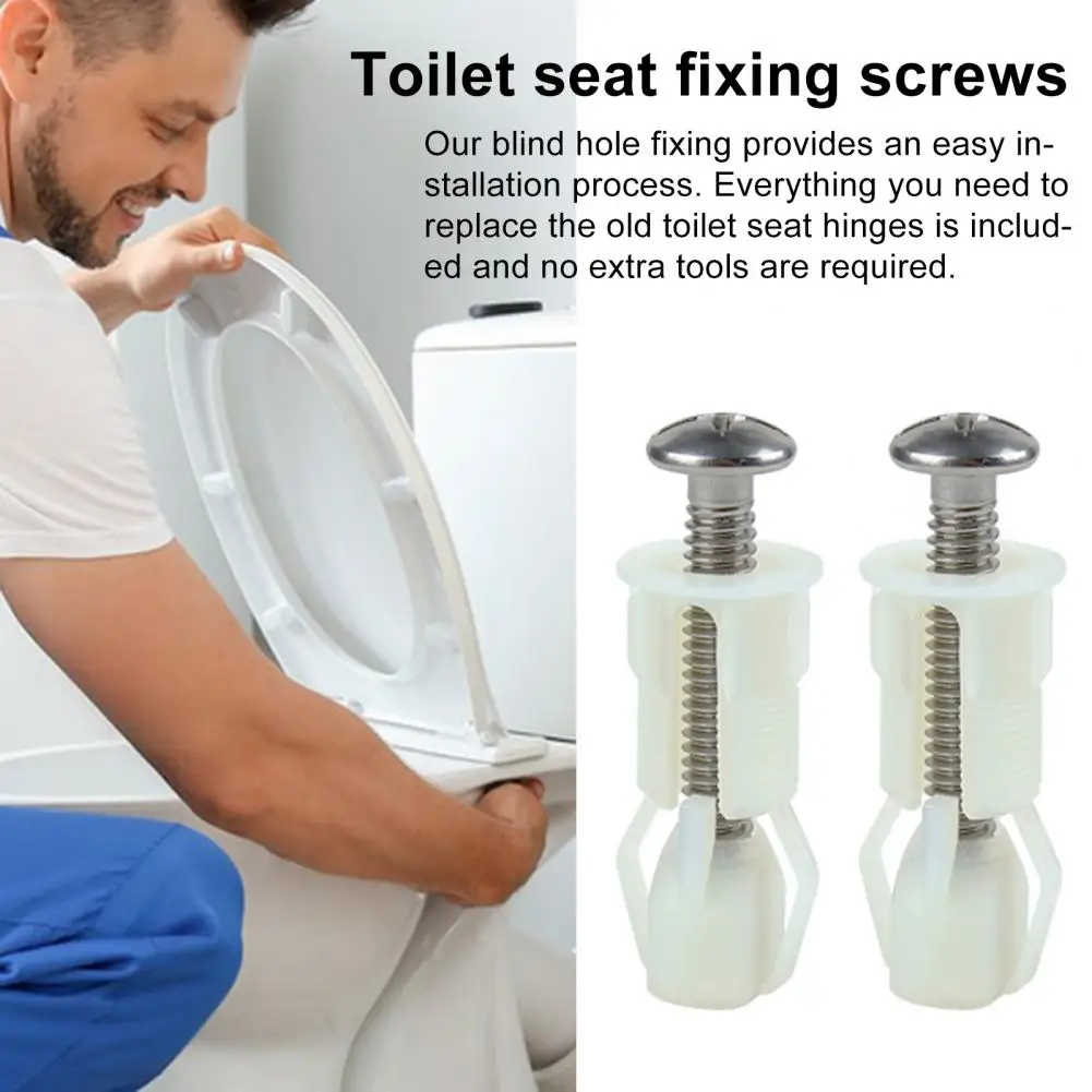 2/4Pcs Toilet Seat Bolt Kit Heavy Duty Universal Toilet Seat Screws Kit Toilet Cover Fixing Screws M6