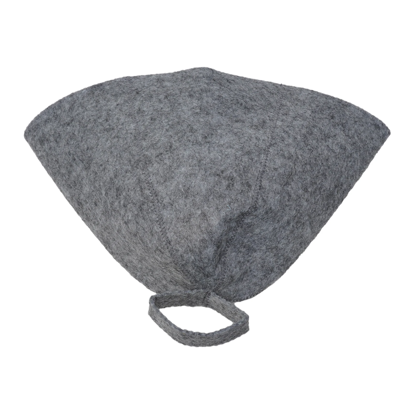 Wool Cap Sauna Hat Felt Foldable Grey Porosity Protection Shower Spa Bath With Hanging Loop 1pcs 27.6*9.1inches