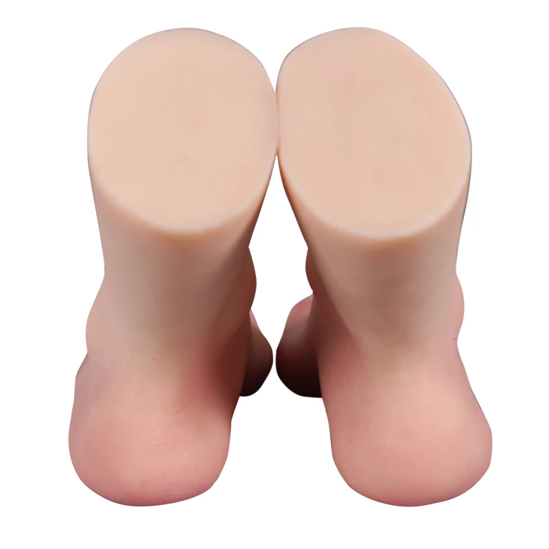 Lifelike Silicone Feet Model Female Fake Nail Practice Mannequin Fetish Feet For Footjob Shoes Socks Jewelry Display Zishine