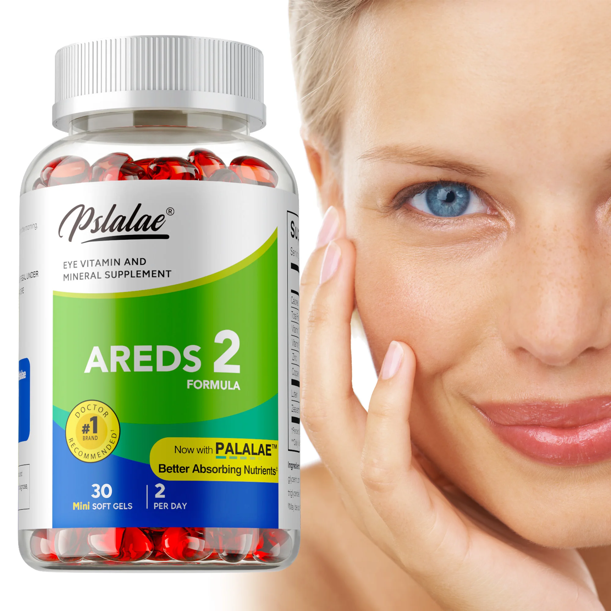 

Капсулы AREDS с двумя глазами — содержит лютеину и зерексантину — поддерживает зрение и здоровье макулы, улучшает отеки глаз, уменьшает усталость глаз