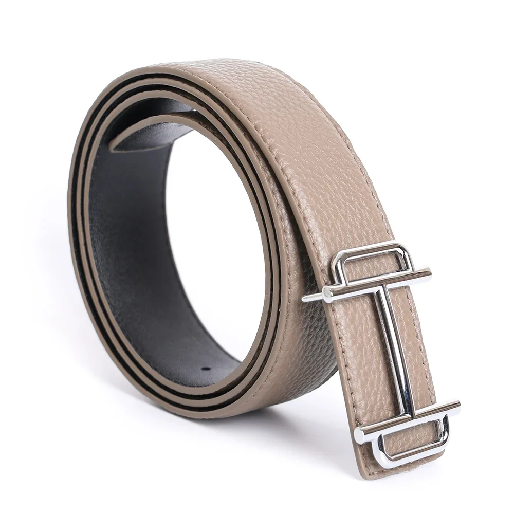 

2024 Luxury Designer Pin T Buckle Belt Men High Quality Women Genuine Real Leather Dress Strap for Jeans Waistband Western Goth