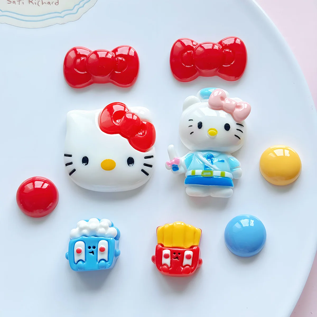 9/10Pcs Cartoon Anime Bowknot Shoe Charms For Clogs Hole Bubble Slides Sandals Removable Shoe Decoration Accessorie Girls Gifts