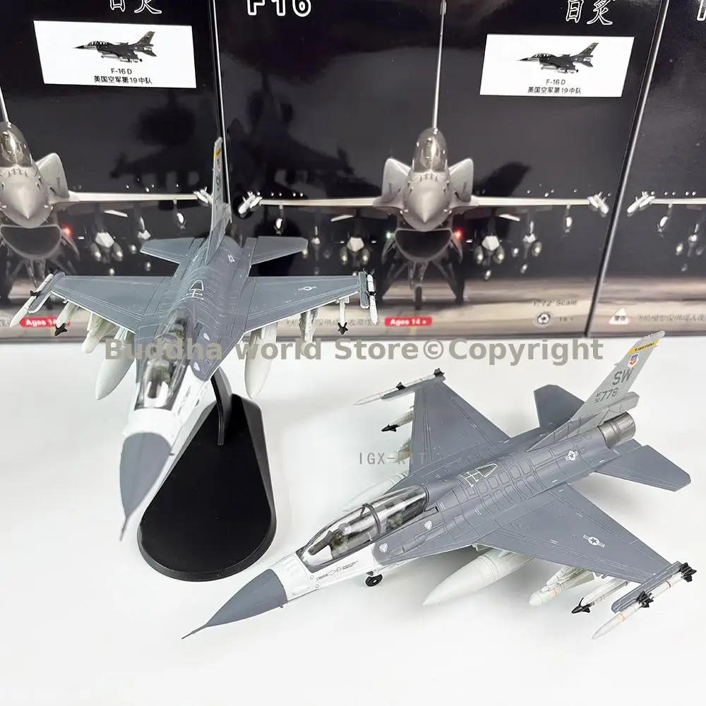 Military enthusiast America US air force F16D Super hornet fighter Simulated aircraft battleplane alloy Model statue 1:72