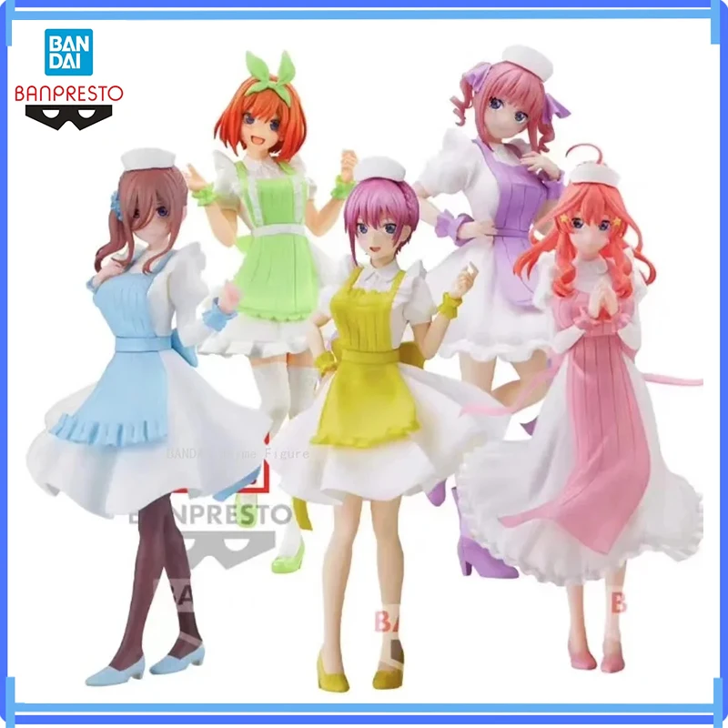 Banpresto Kyunties The Quintessential Quintuplets Nakano Ichika Nino Miku Yotsuba Itsuki Nurse Uniform Action Figure Model Gifts