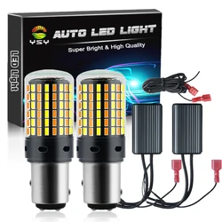 2pcs NO Error LED Canbus Light 1156 P21W BA15S PY21W BAU15S 3157 7440 W21W T20 Car DRL Turn Signal Dual Mode 2 in 1 Switchback