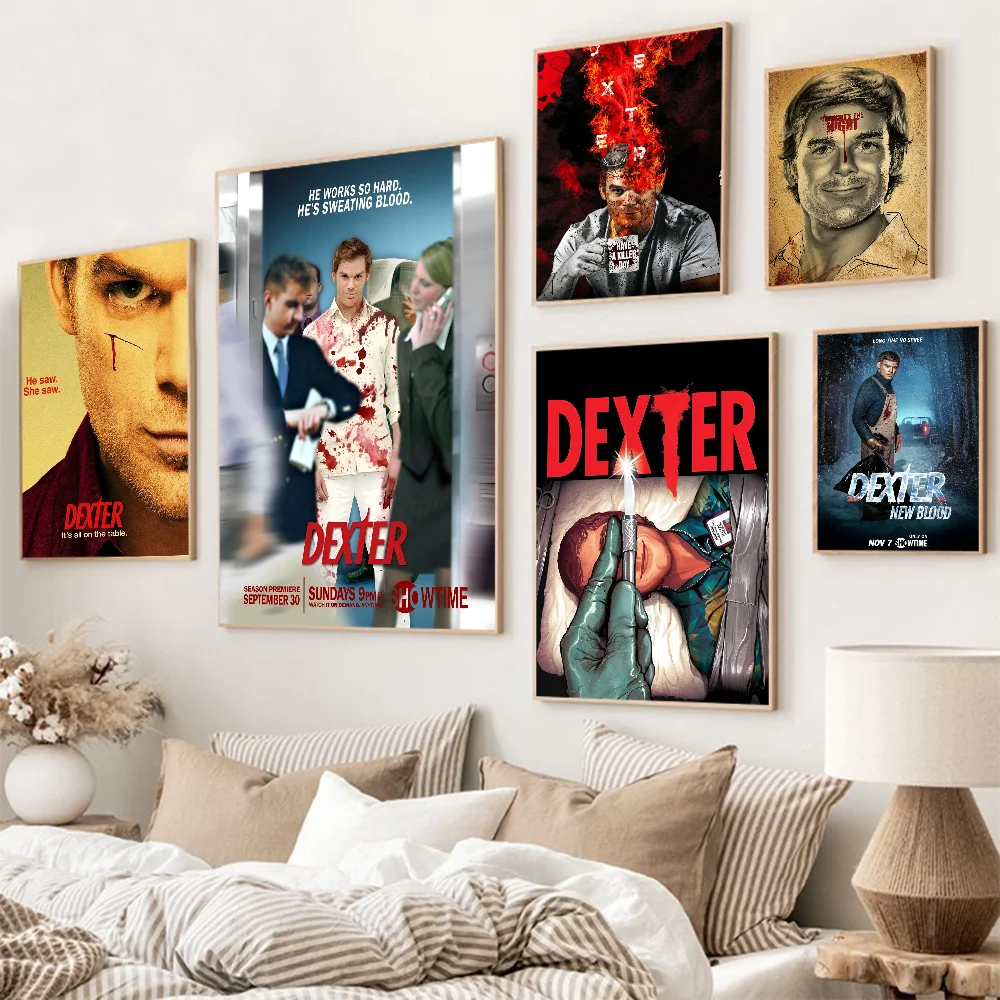 Dexter American Classic Horror Anime Posters Sticky HD Quality Wall Art Retro Posters For Home Room Wall Decor