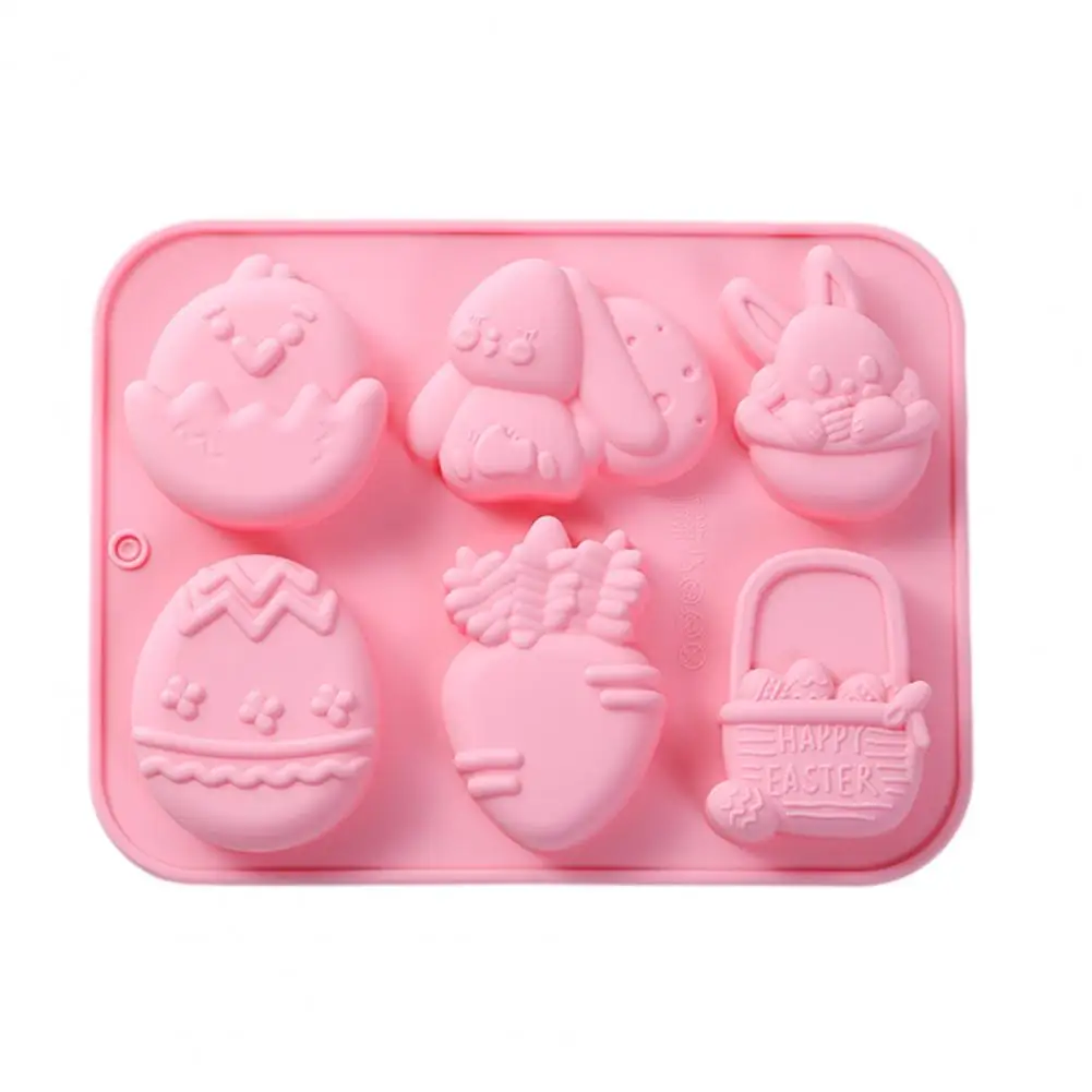Silicone Easter Egg Mold Silicone Candy Mold Easter Bunny Silicone Chocolate Mold Non-stick Cake Baking Candy for Homemade