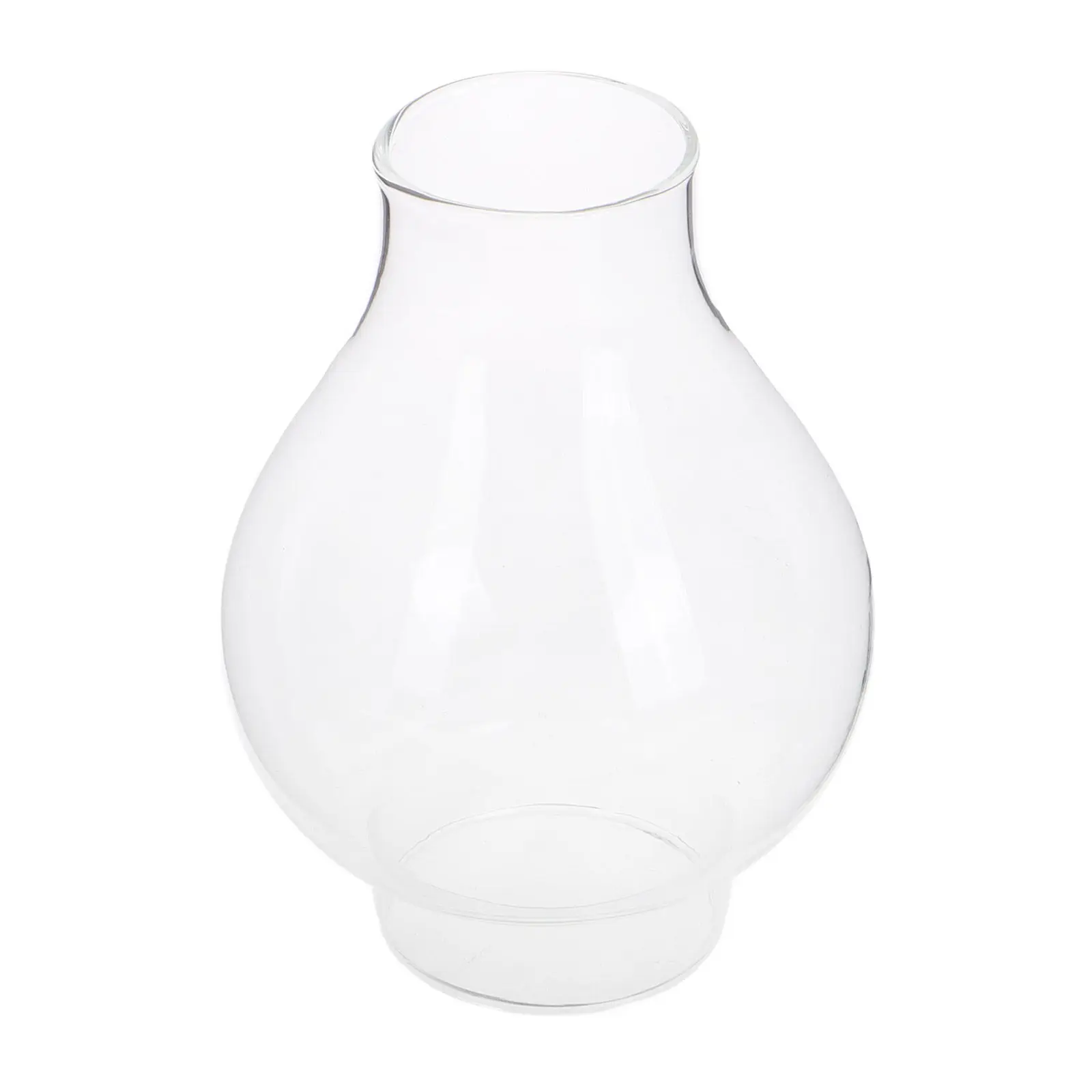 Vintage Round Hurricane Glass Lamp Shade Windproof Clear Handblown Oil Lamp Chimney Replacement Glass Globe for