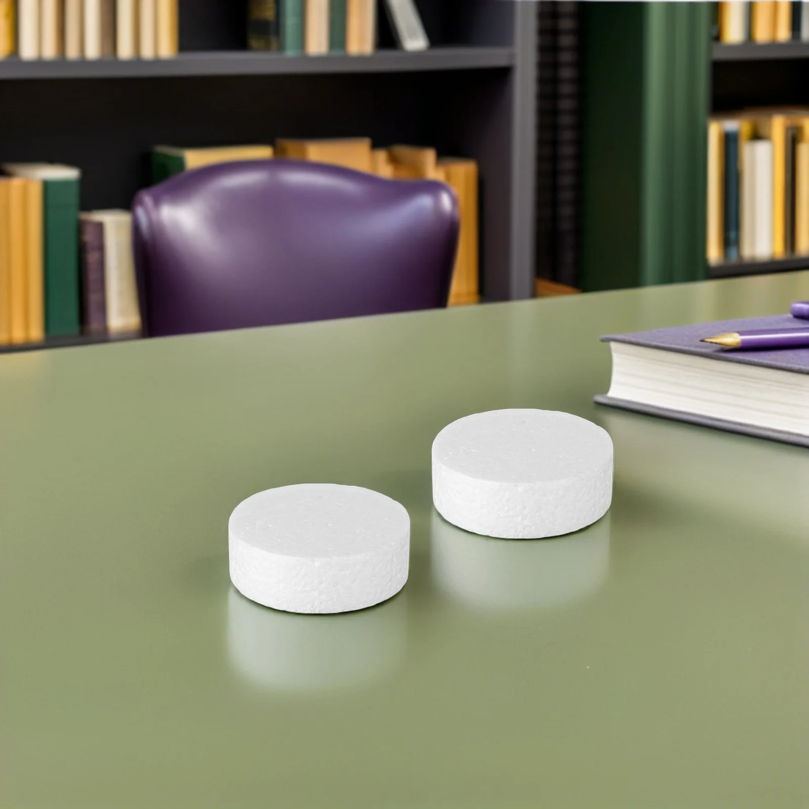 

20Pcs White Foam Discs Craft Cylinders for DIY Arts Crafts Sculpture Decoration School Projects Modeling Accessories