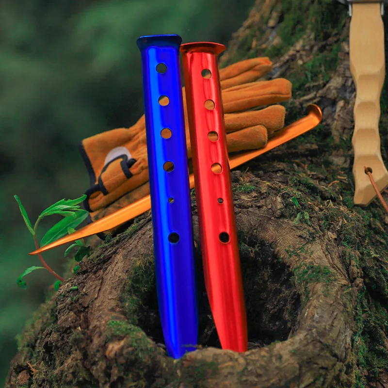 Outdoor Portable Aluminum Alloy Beach Nails Ultra Light U-shaped Camping Nails Beach Canopy Tent Windproof Floor Nails Camping view 3