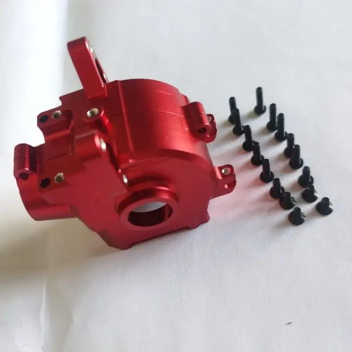 RC 1/8 Front Gearbox Differential Gearbox Wave Box red/black for Axial Yeti XL Snowman Off-road Vehicle