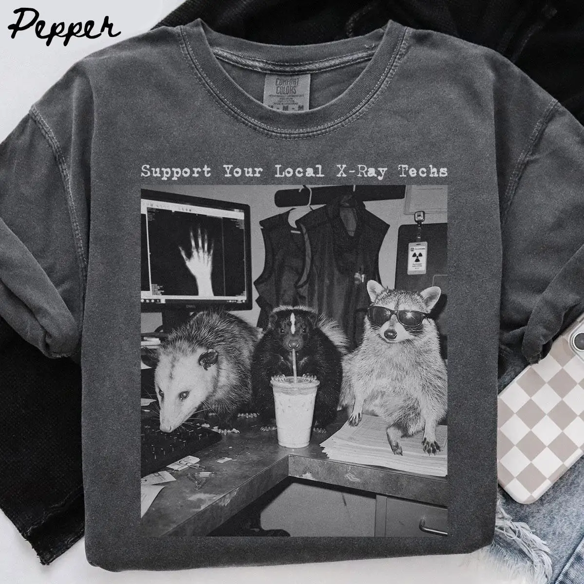 Xray Technologist Shirt, Raccoon Radiology T-shirt, Possum Rad Grad Gifts, Radiologic Tech Tee, Cute Department