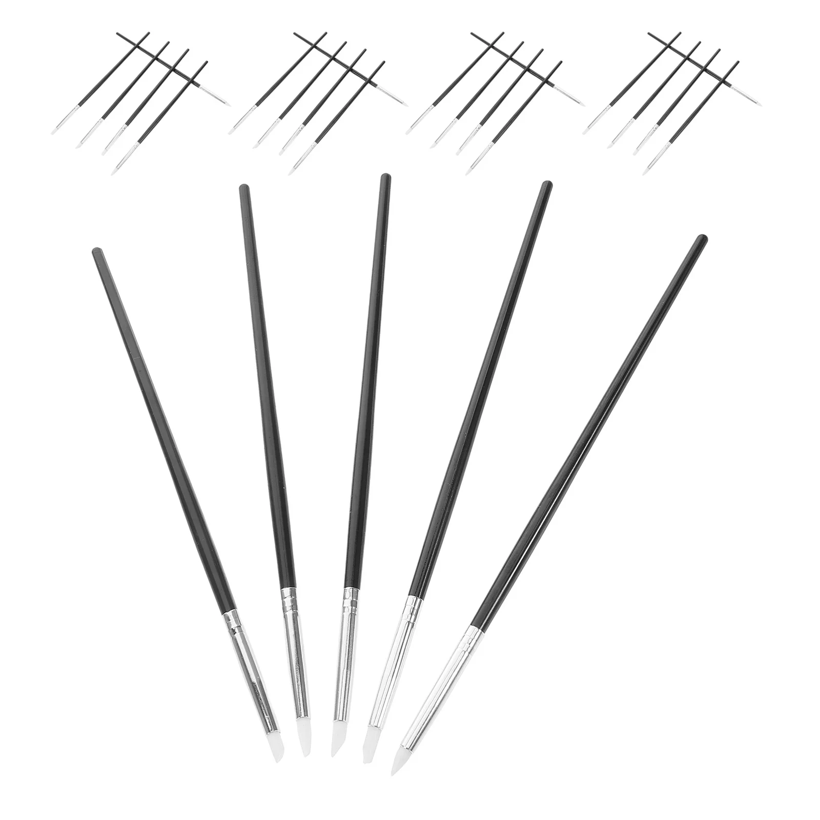 

25 шт., ручки для коррекции ногтей, силиконовые насадки-аппликаторы для эффективного тиснения, резьбы, рисования, дизайна ногтей, ремесленный салон, качественные инструменты «сделай сам»